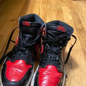 Red and black air jordan 1 retro high og